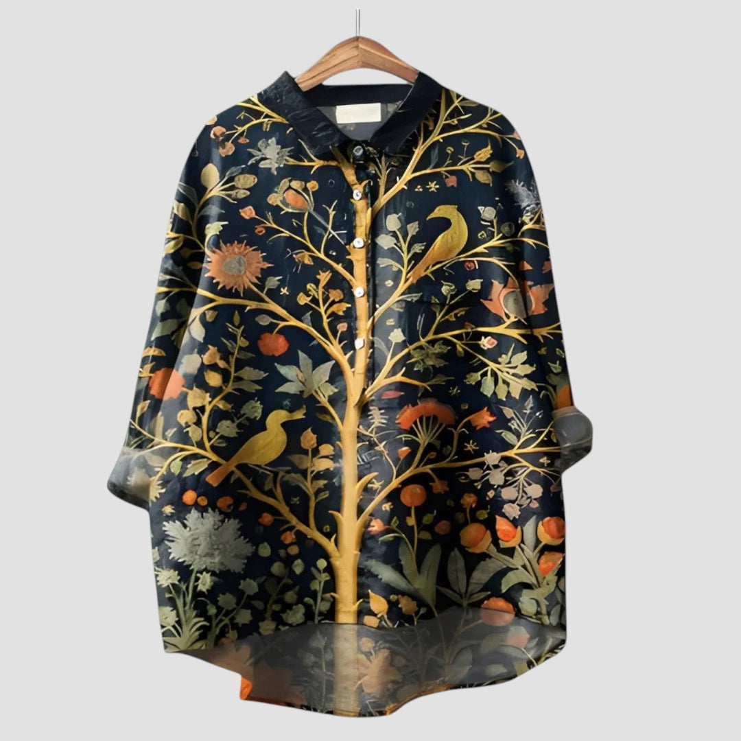 ALMA | Camisa Oversize con Estampado Bosque Encantado