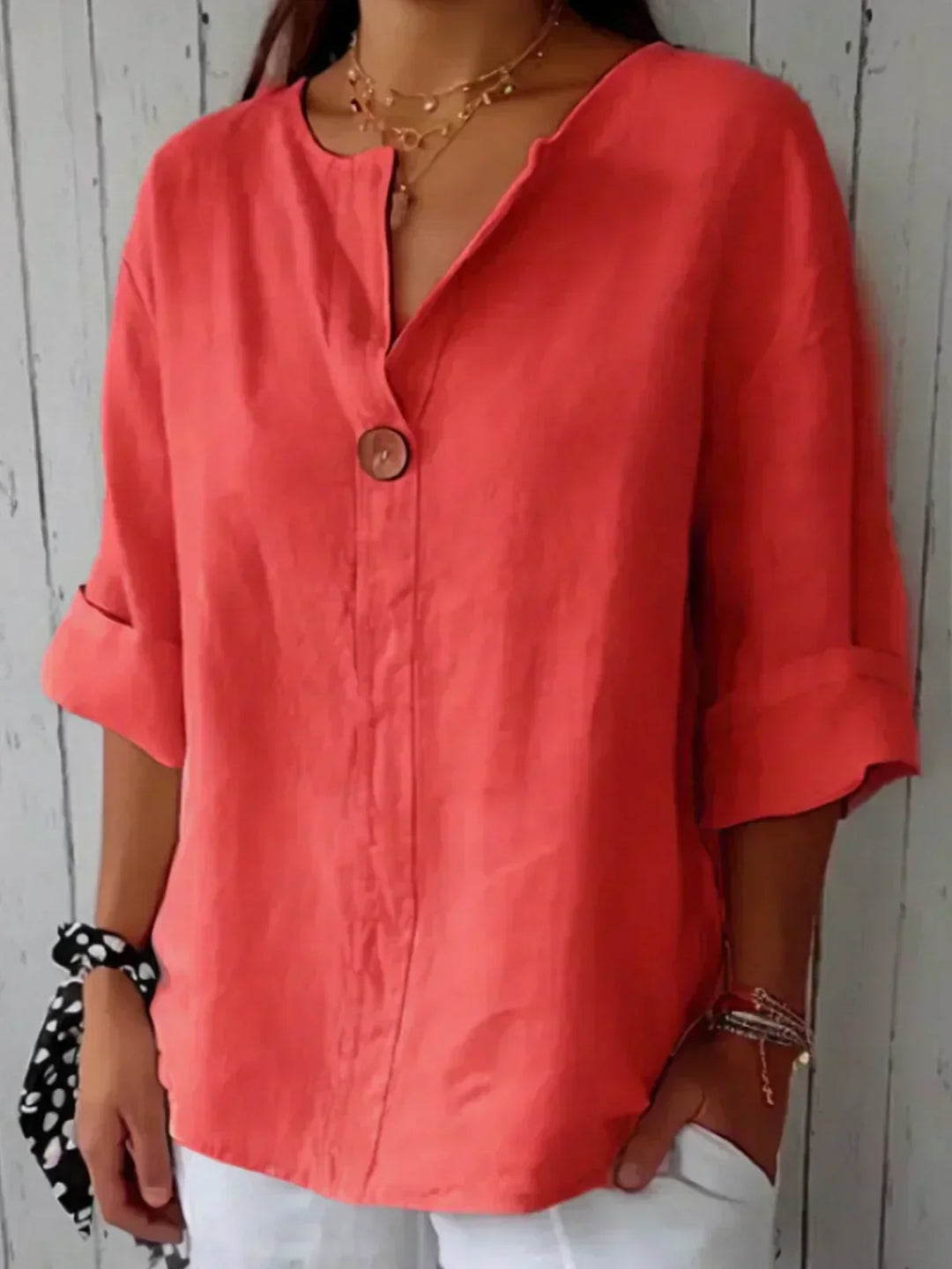 Aubri | Blusa Relajada con Escote en V