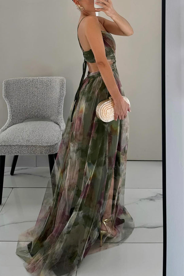 Eléna | Bata larga elegante con estampado floral