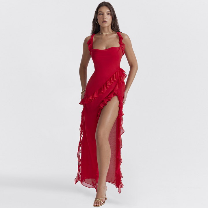 Vestido Largo Amira - Rojo