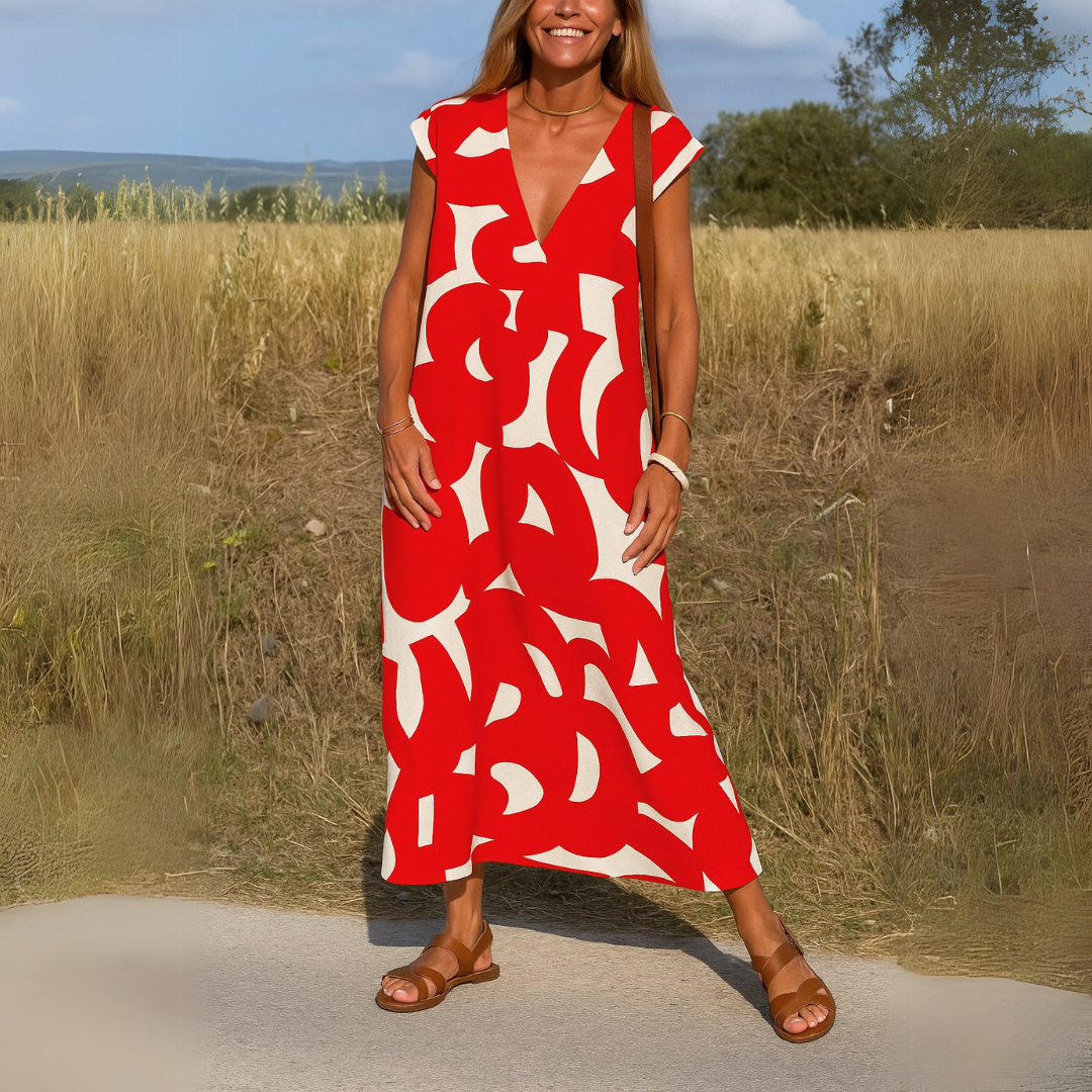Valérie | Vestido fluido con escote en V