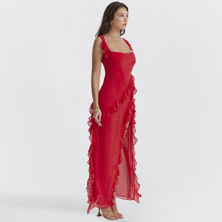 Vestido Largo Amira - Rojo