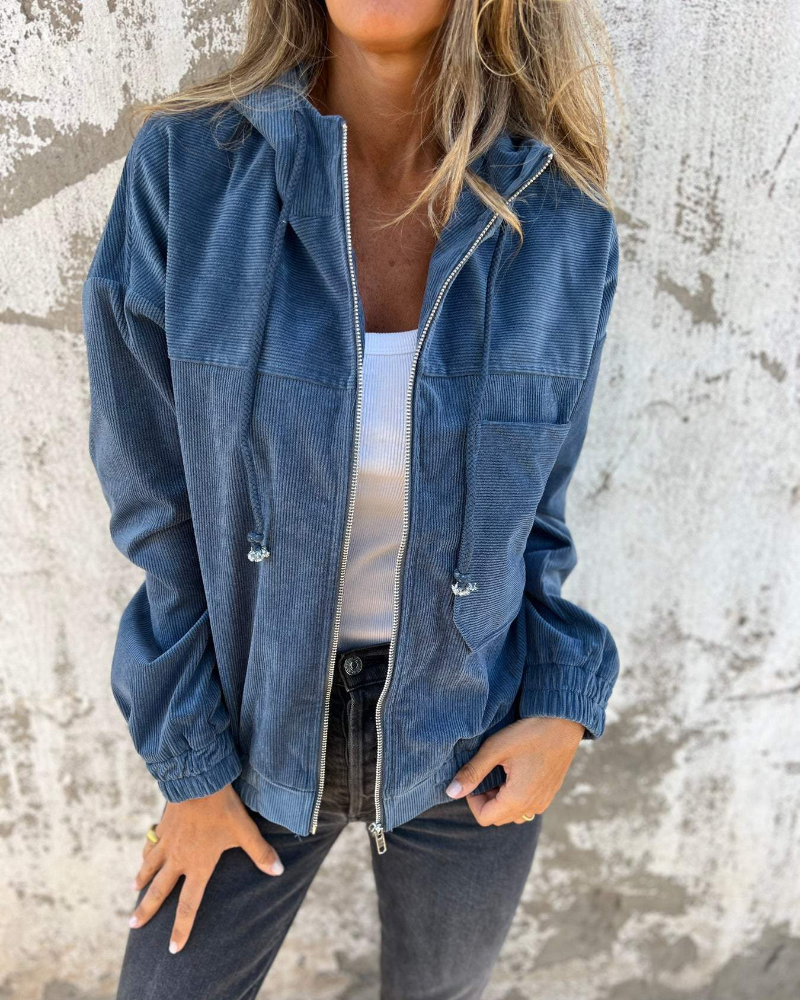 Brisa | Chaqueta de pana con capucha y cremallera