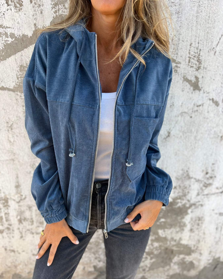 Brisa | Chaqueta de pana con capucha y cremallera