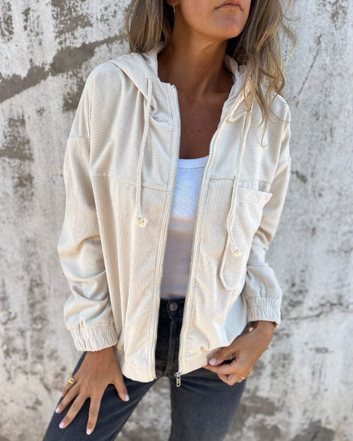 Brisa | Chaqueta de pana con capucha y cremallera