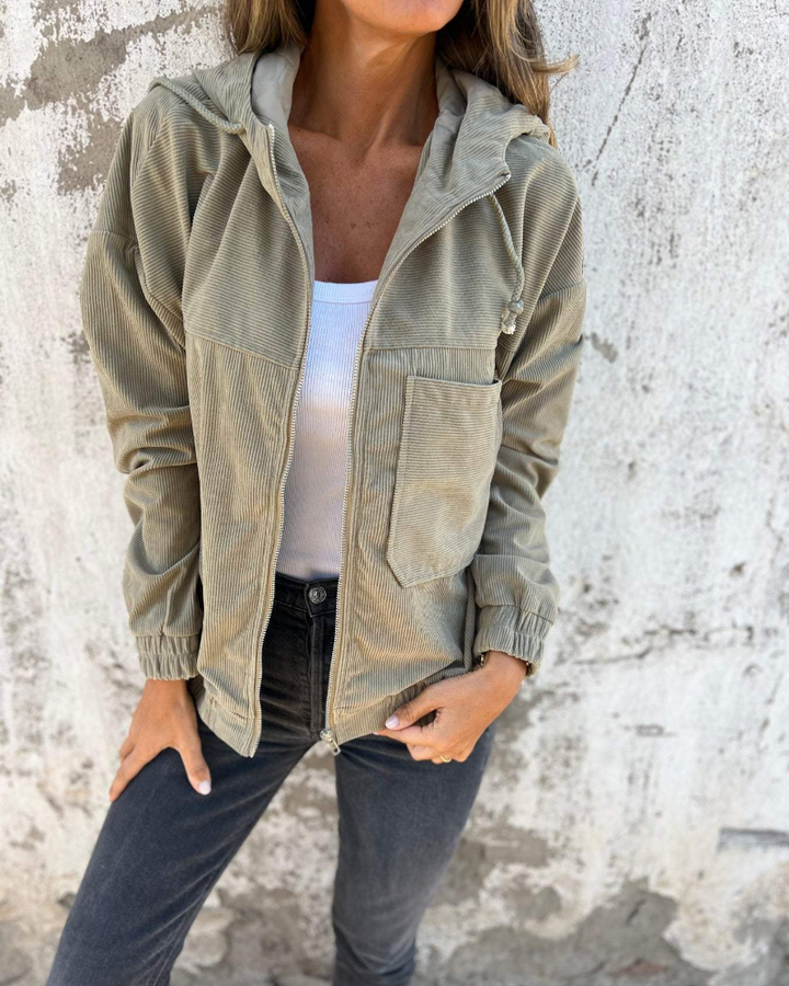 Brisa | Chaqueta de pana con capucha y cremallera