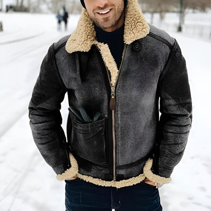 Gael | Chaqueta de cuero vintage