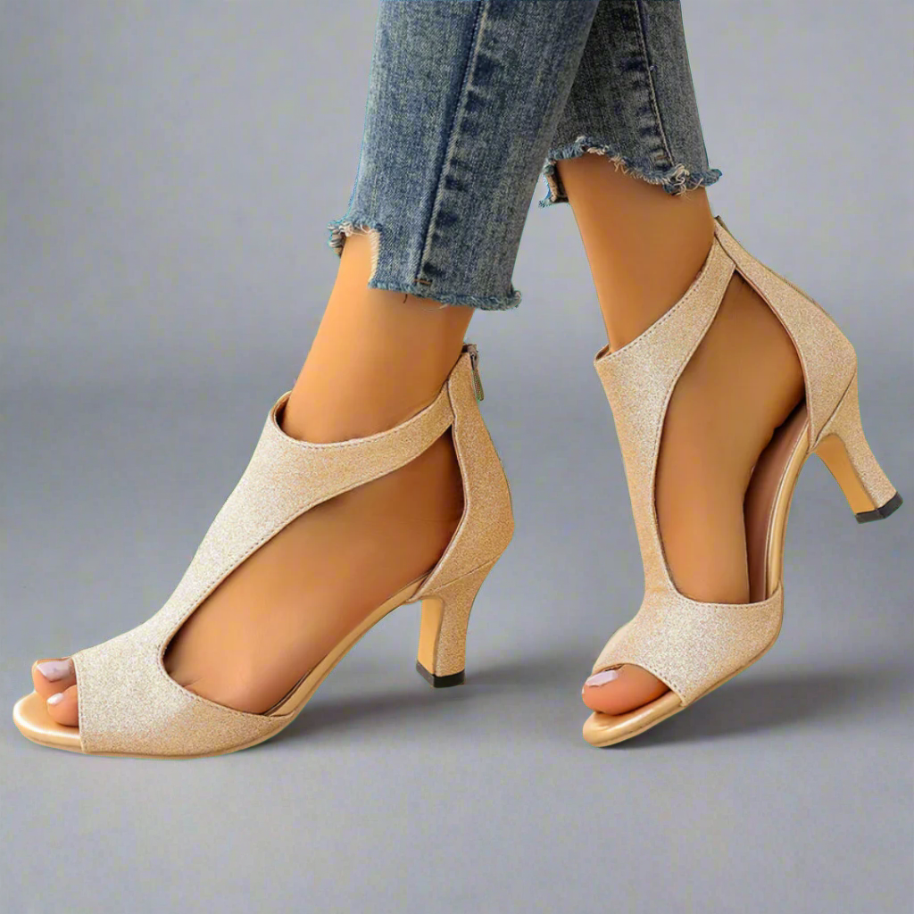 Heidrun | Sandalias Elegantes con Tacón Cómodas