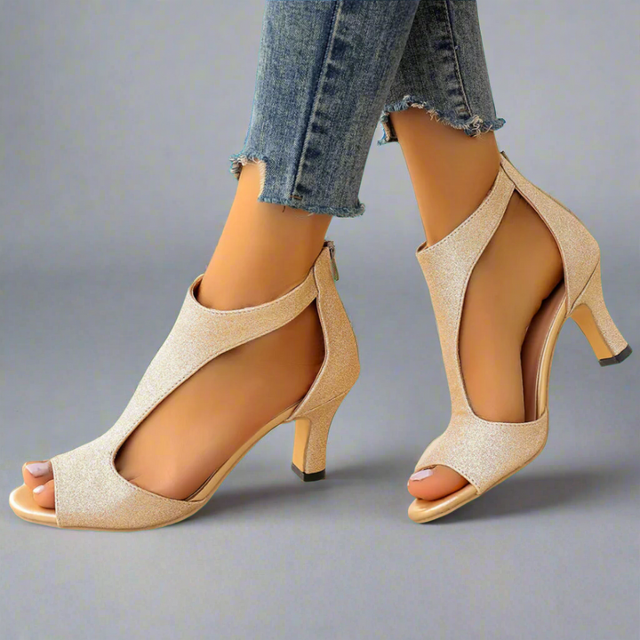 Heidrun | Sandalias Elegantes con Tacón Cómodas