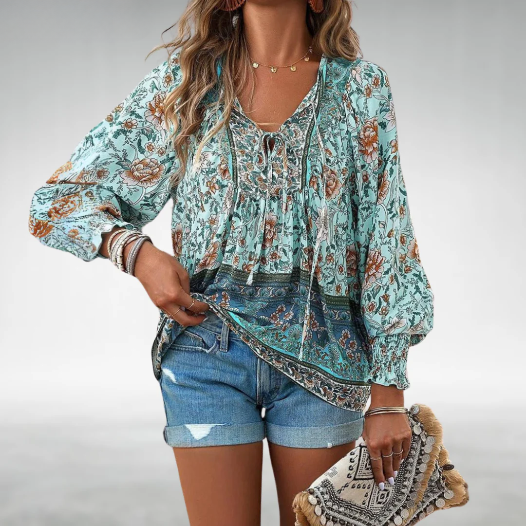 Caisyn | Blusa Boho con Estampado Floral