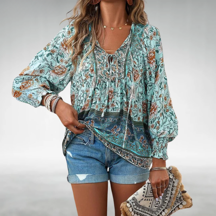 Caisyn | Blusa Boho con Estampado Floral
