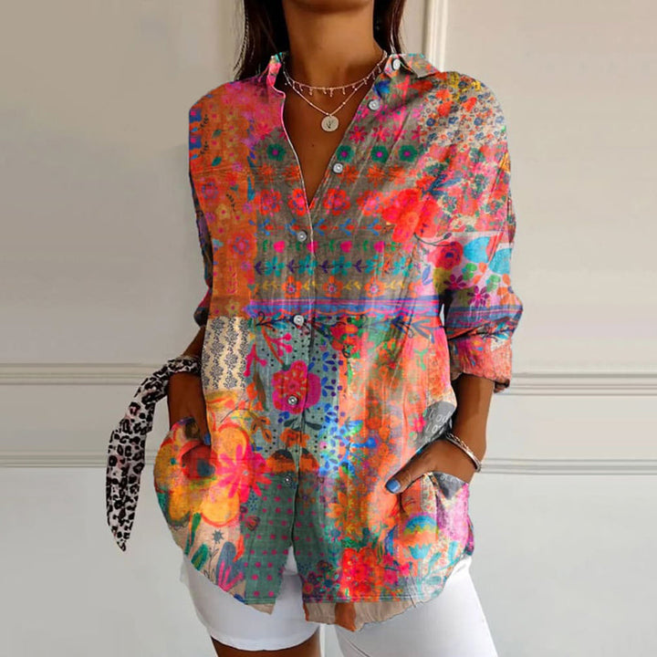 Dakota | Blusa Vintage con Estampado Floral