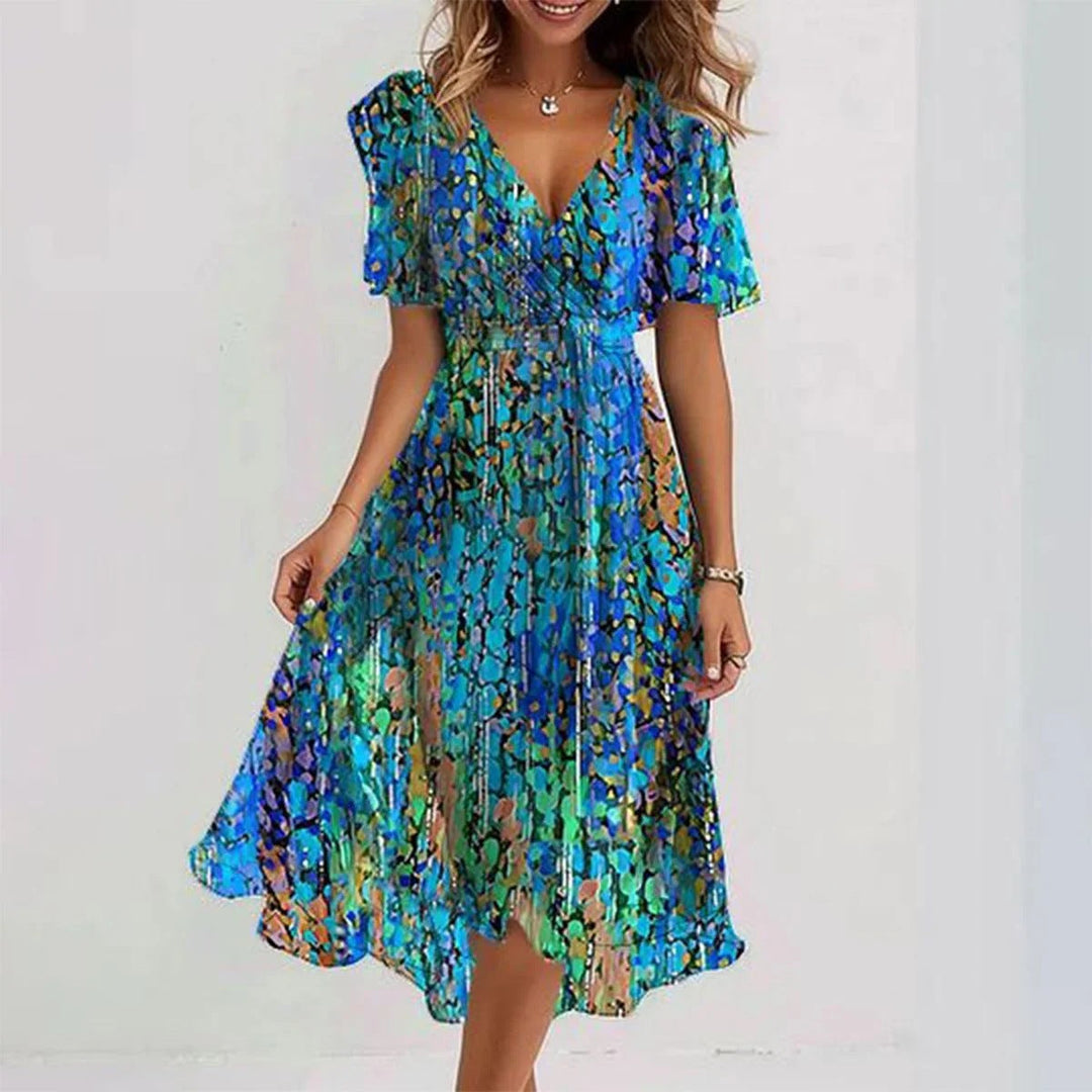 Lina™ | Elegante vestido de manga corta