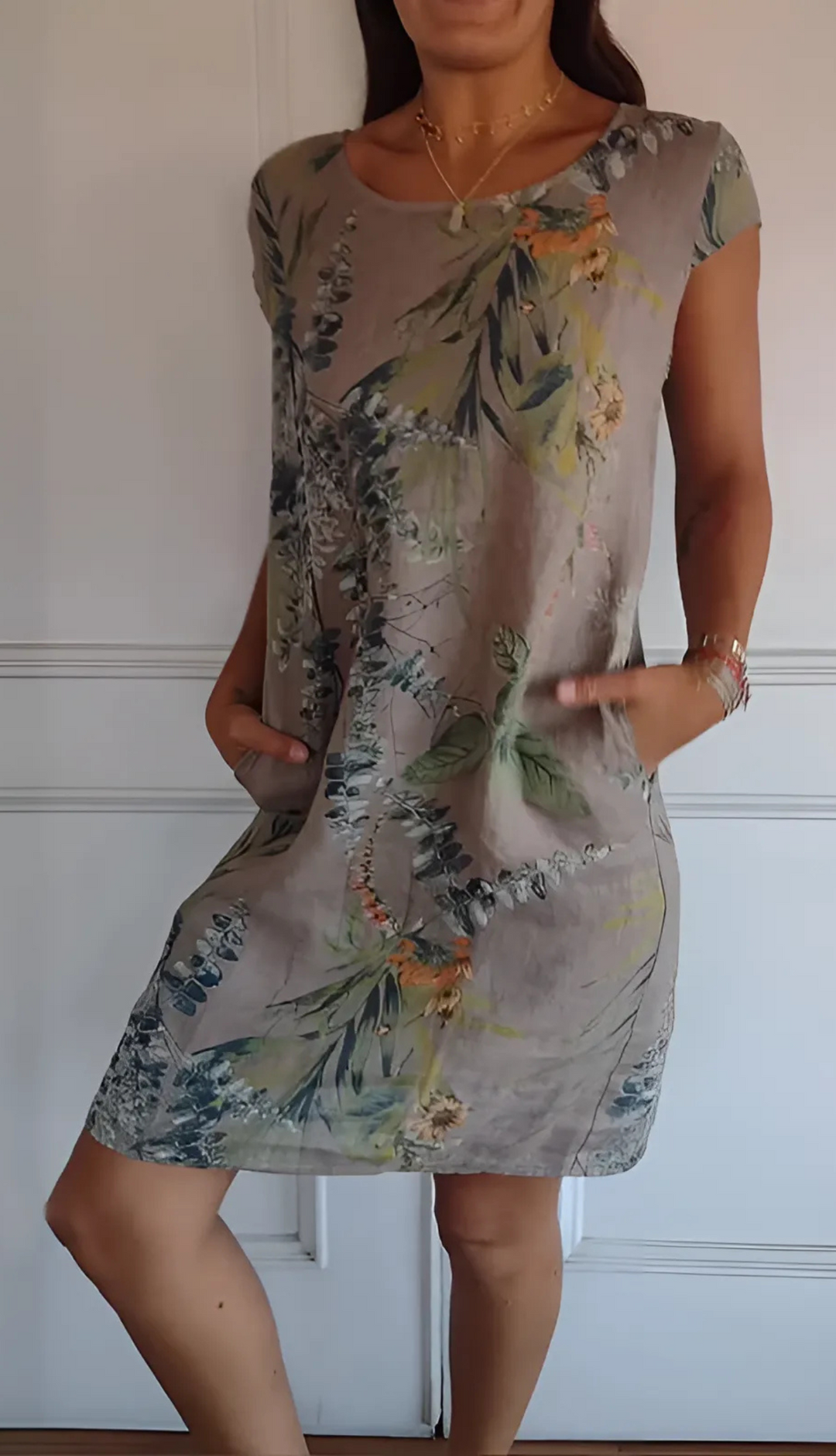 Anne | Vestido Cómodo de Cuello Redondo