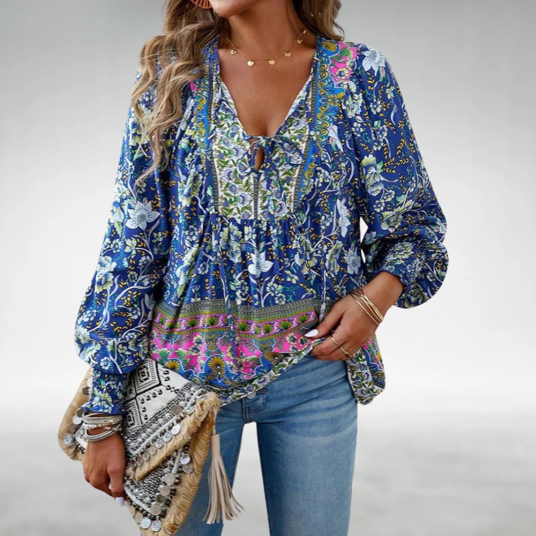 Caisyn | Blusa Boho con Estampado Floral