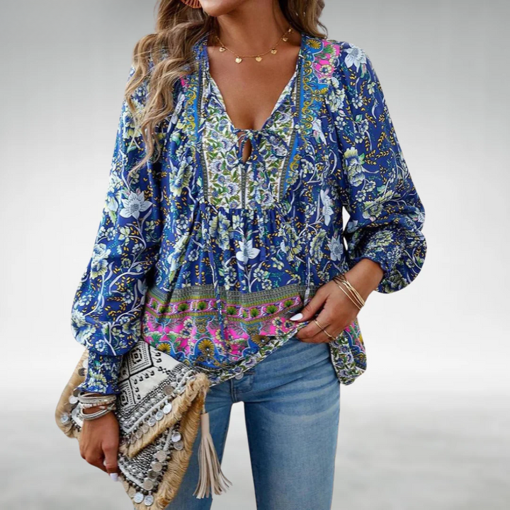 Caisyn | Blusa Boho con Estampado Floral