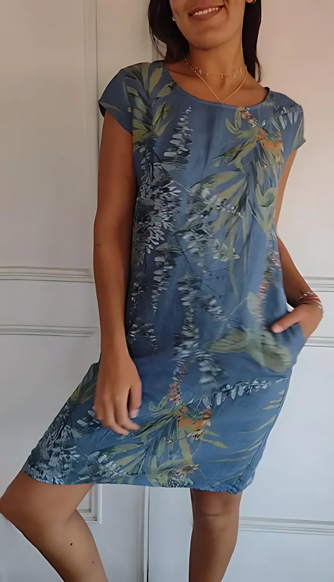Anne | Vestido Cómodo de Cuello Redondo