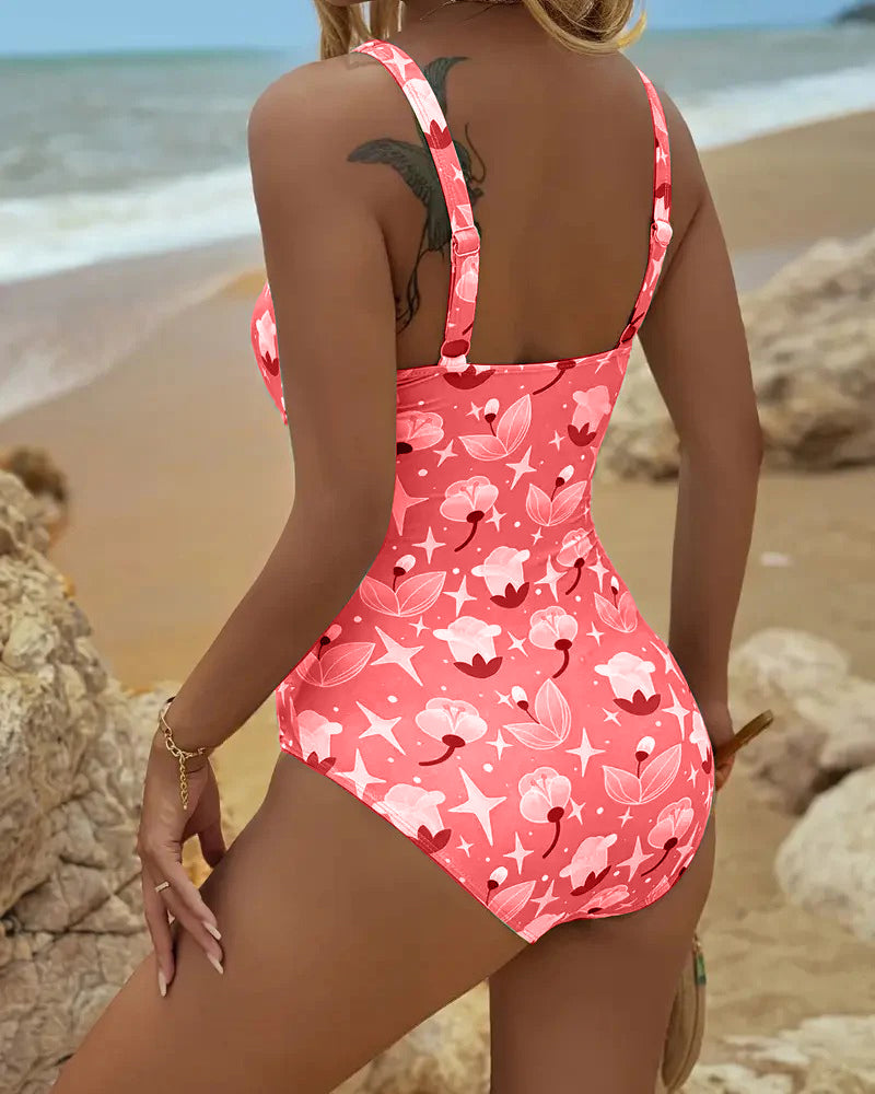Zoé | Traje de baño de una pieza sin mangas con estampado