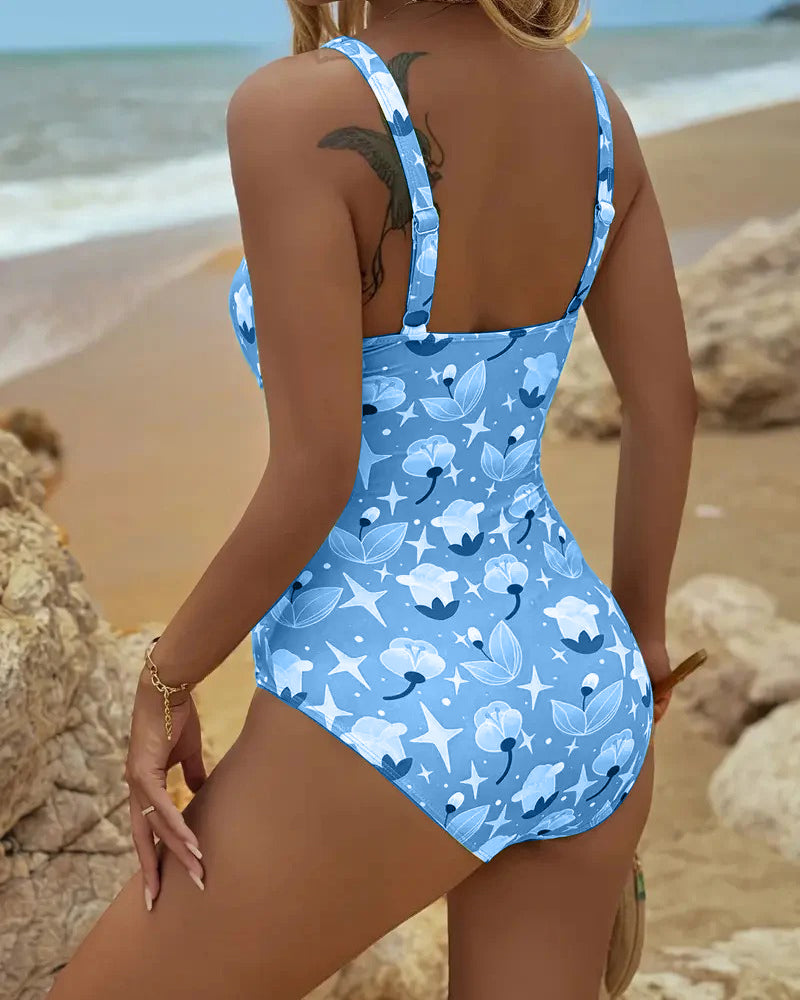 Zoé | Traje de baño de una pieza sin mangas con estampado