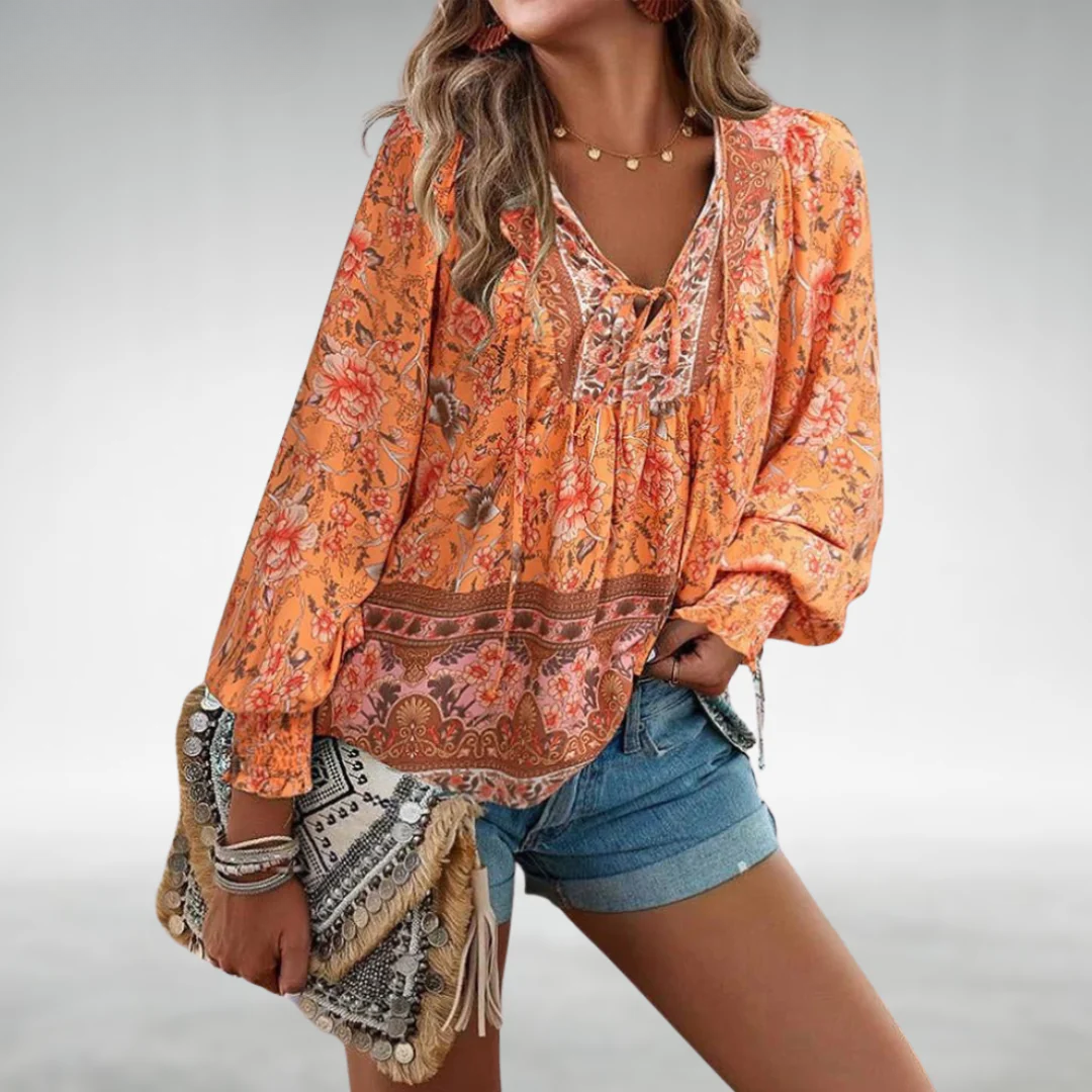 Caisyn | Blusa Boho con Estampado Floral