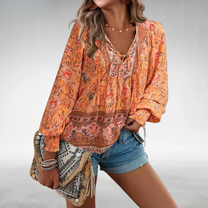 Caisyn | Blusa Boho con Estampado Floral
