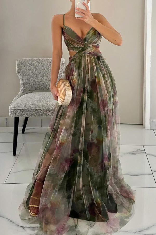 Eléna | Bata larga elegante con estampado floral