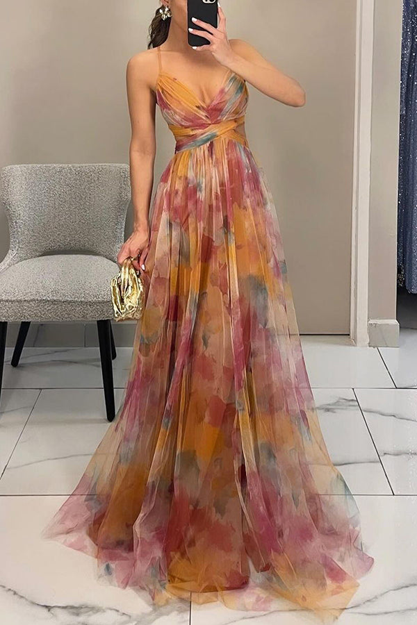 Eléna | Bata larga elegante con estampado floral