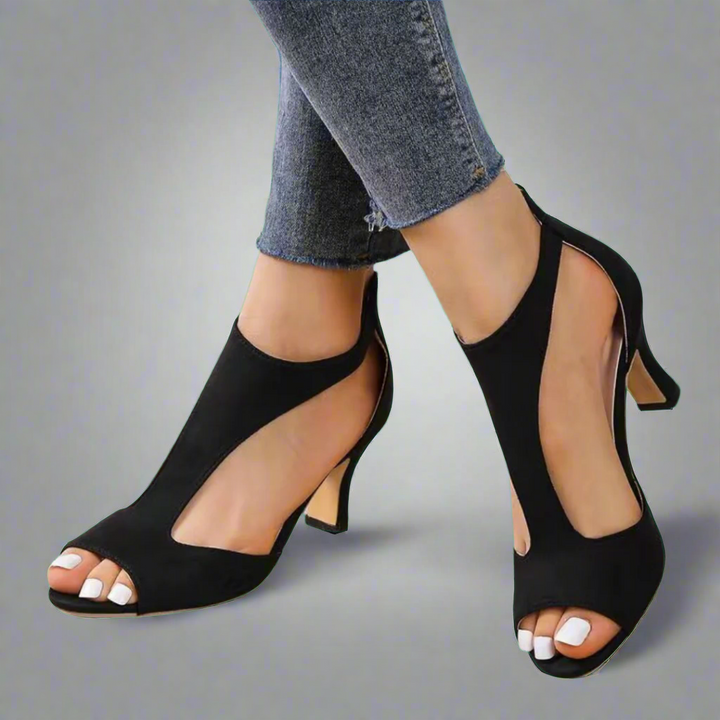 Heidrun | Sandalias Elegantes con Tacón Cómodas