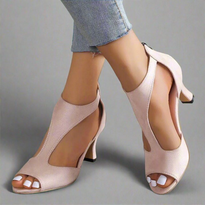 Heidrun | Sandalias Elegantes con Tacón Cómodas