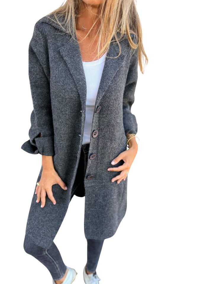 Magdalena | Abrigo largo casual con solapa