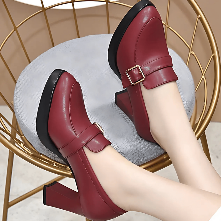 Malena | Zapatos de Tacón Clásicos con Hebilla