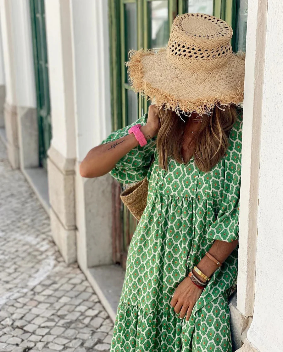 Elin | Bata Maxi Boho en Algodón