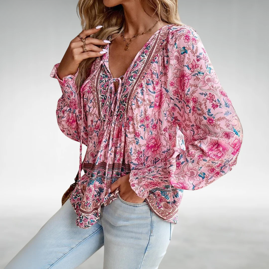 Caisyn | Blusa Boho con Estampado Floral