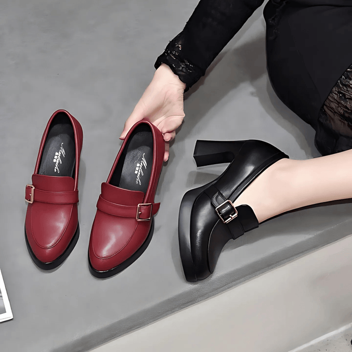 Malena | Zapatos de Tacón Clásicos con Hebilla