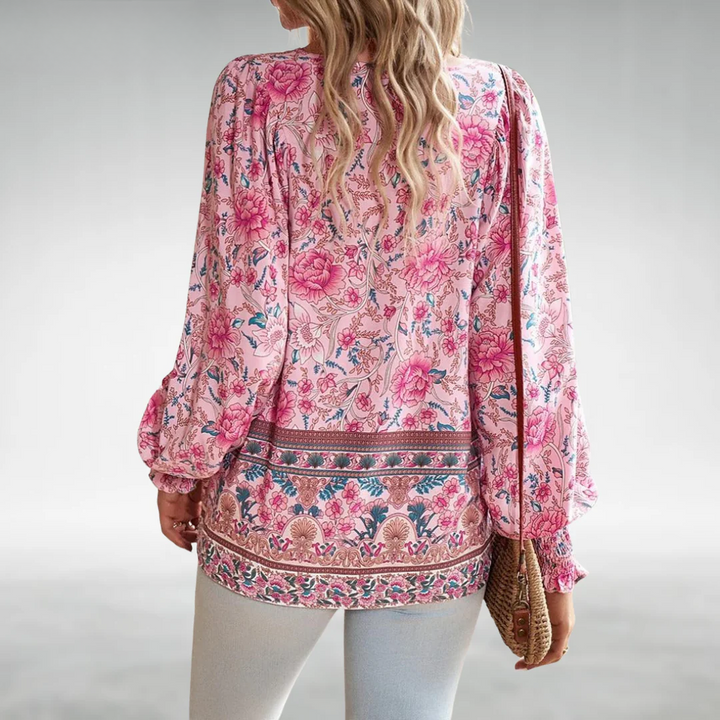 Caisyn | Blusa Boho con Estampado Floral