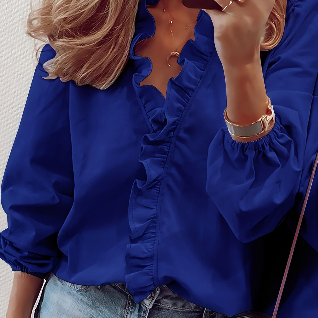 Cordelia | Blusa con Volantes y Escote en V