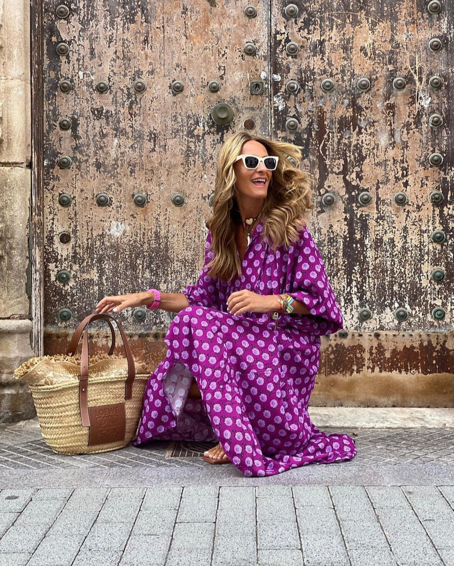Elin | Bata Maxi Boho en Algodón