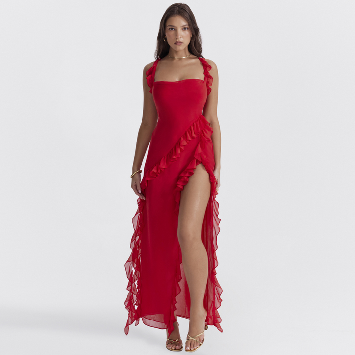 Vestido Largo Amira - Rojo