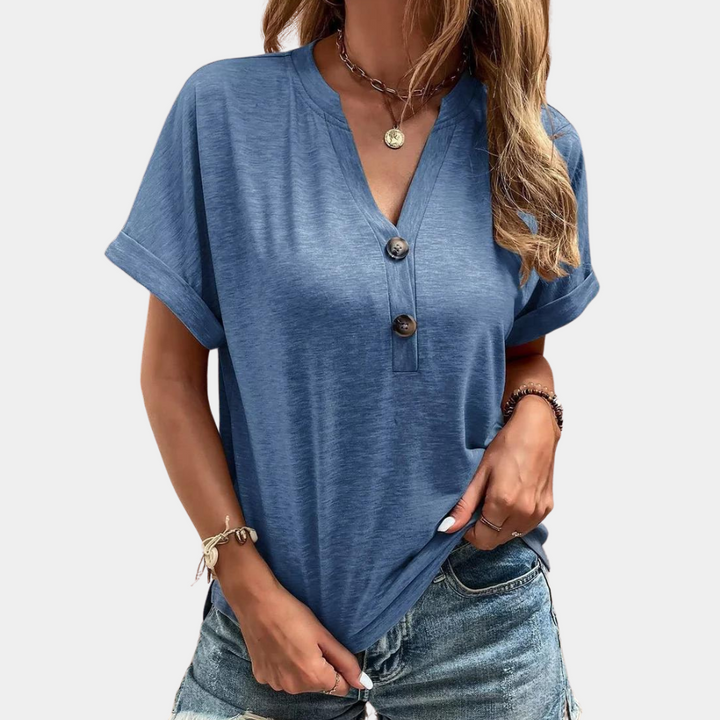 Reapi | Blusa de Verano con Escote en V y Tejido Ligero