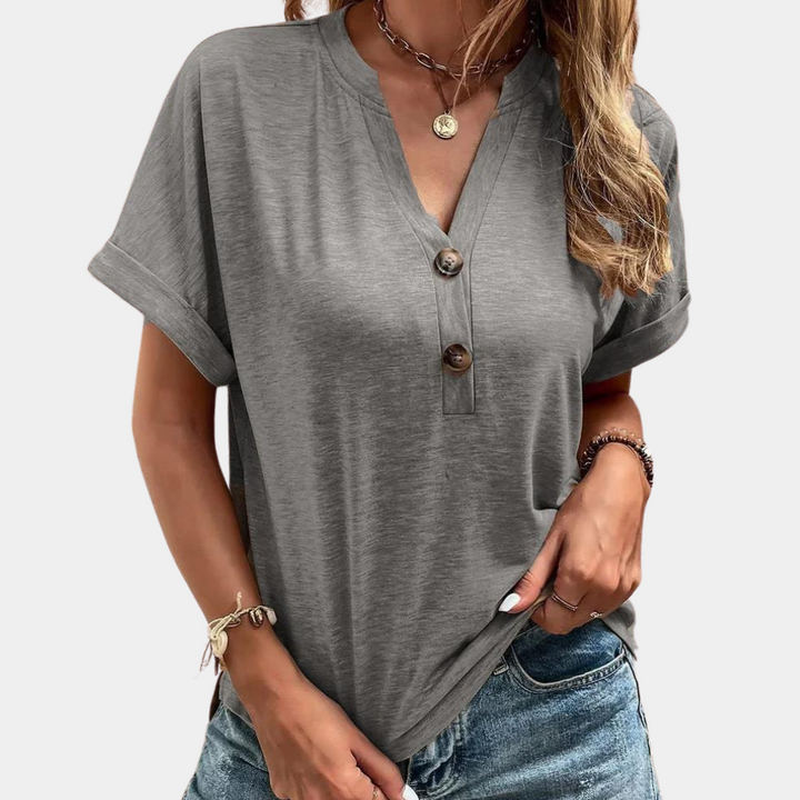 Reapi | Blusa de Verano con Escote en V y Tejido Ligero