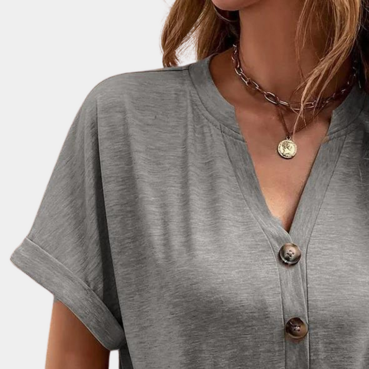 Reapi | Blusa de Verano con Escote en V y Tejido Ligero