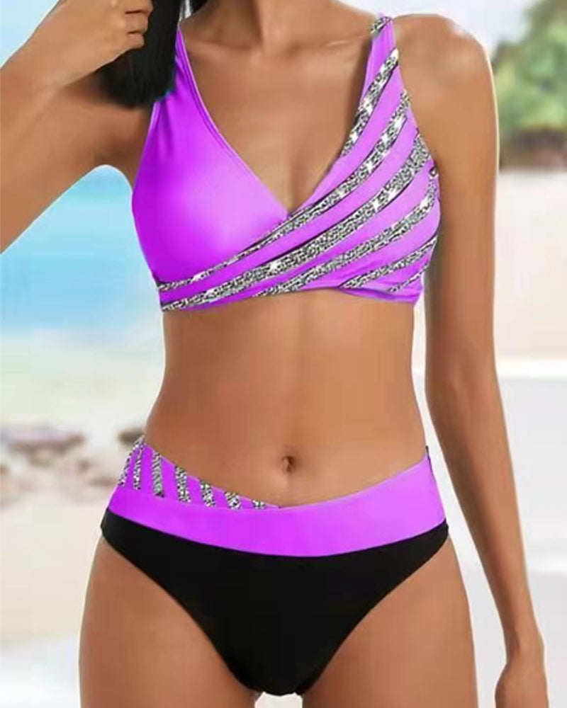 Mona - Biquini de Estampado en Tonalidades Cálidas