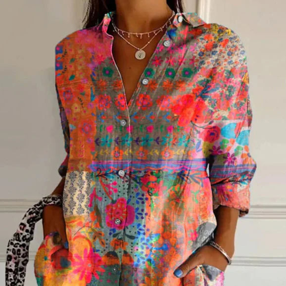 Dakota | Blusa Vintage con Estampado Floral