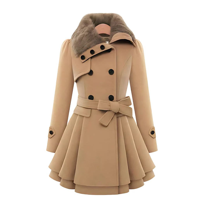 Brenda | Elegante Trinchera con piel vegana