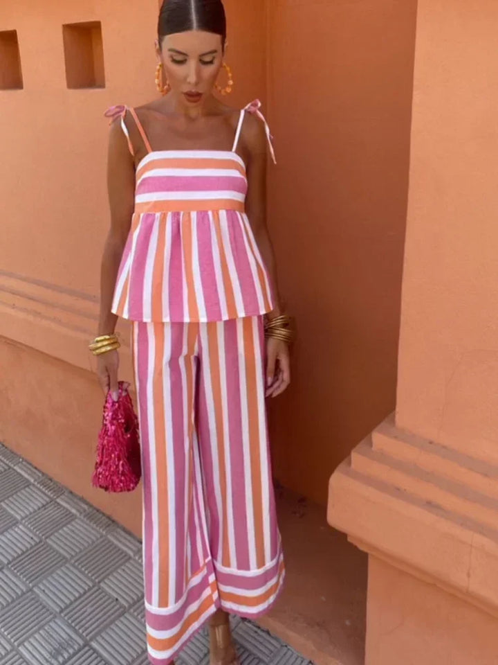 Hanne - Conjunto de pantalones con estampados para el verano