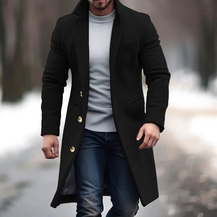 Máximo | Lujoso abrigo largo de invierno para hombres