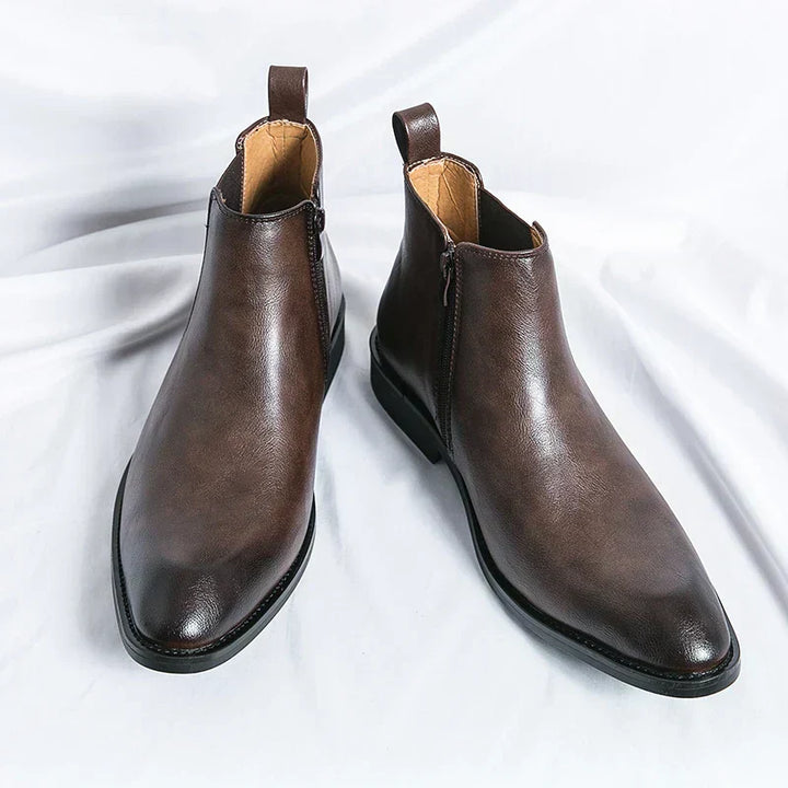 Carlos | Chelsea botas de cuero con cremallera