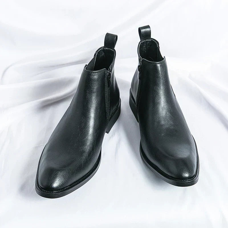 Carlos | Chelsea botas de cuero con cremallera