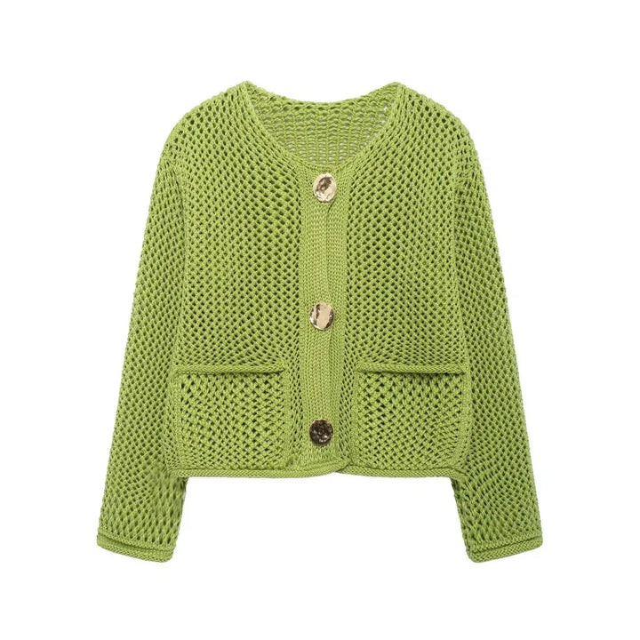 Viola | Chaqueta de punto con botones dorados
