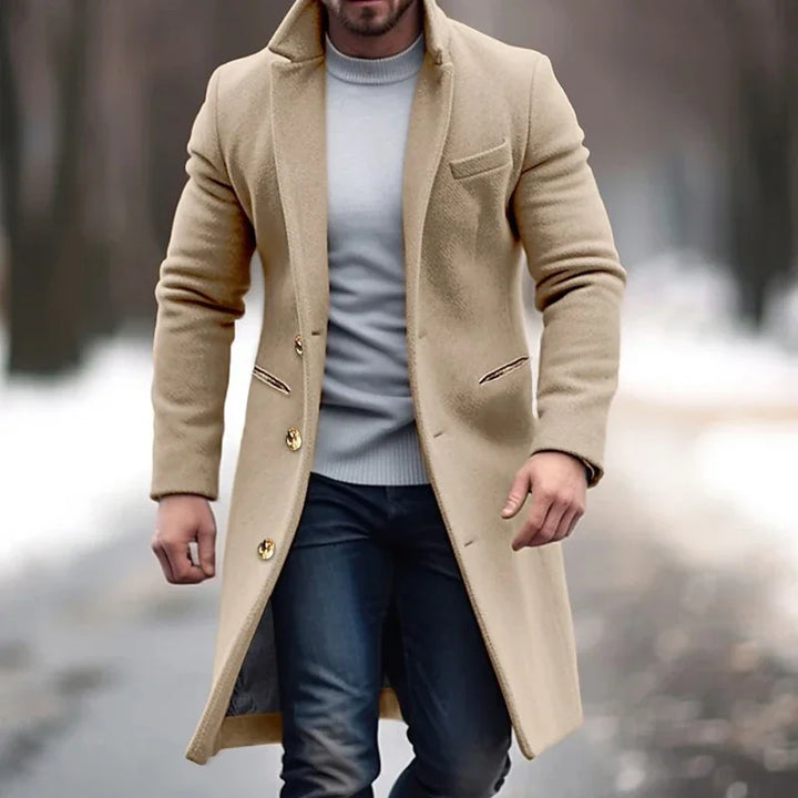 Máximo | Lujoso abrigo largo de invierno para hombres